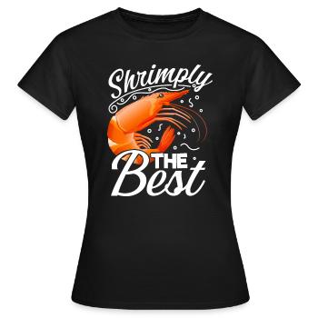 Crevettes Fruits de mer Fruits de mer Crabe Crabe - T-shirt Femme - noir - Devant - AI Model Female 172 dark (172cm)