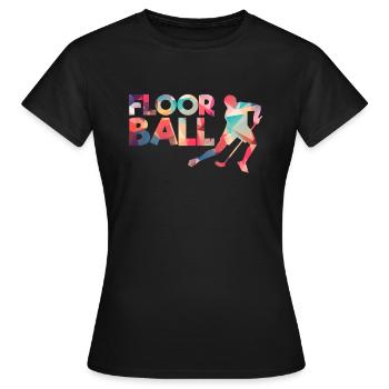 Unihockey Floorball Hockey Eishockey - Frauen T-Shirt - Schwarz - Vorne - AI Model Female 172 dark (172cm)