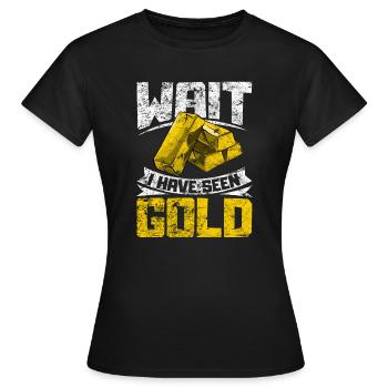 Inondation d’or Extraction d’or - T-shirt Femme - noir - Devant - AI Model Female 172 dark (172cm)