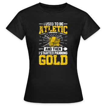 Inondation d’or Extraction d’or - T-shirt Femme - noir - Devant - AI Model Female 172 dark (172cm)