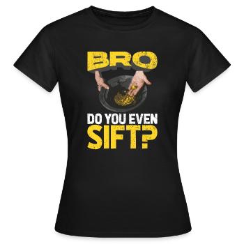 Inondation d’or Extraction d’or - T-shirt Femme - noir - Devant - AI Model Female 172 dark (172cm)