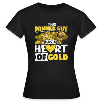 Inondation d’or Extraction d’or - T-shirt Femme - noir - Devant - AI Model Female 172 dark (172cm)