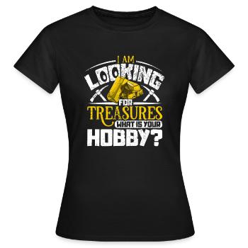 Inondation d’or Extraction d’or - T-shirt Femme - noir - Devant - AI Model Female 172 dark (172cm)