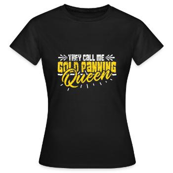 Inondation d’or Extraction d’or - T-shirt Femme - noir - Devant - AI Model Female 172 dark (172cm)
