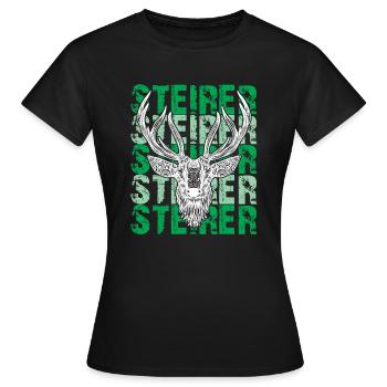 Styrie Autriche Armoiries de Styrie Harmonica - T-shirt Femme - noir - Devant - AI Model Female 172 dark (172cm)