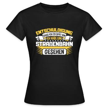 Straßenbahn Straßenbahnfahrer S-Bahn - Frauen T-Shirt - Schwarz - Vorne - AI Model Female 172 dark (172cm)