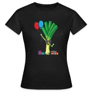 Lauch - Frauen T-Shirt - Schwarz - Vorne - AI Model Female 172 dark (172cm)