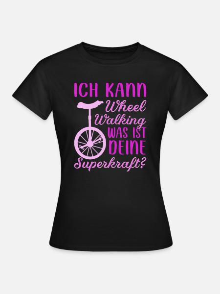 Einrad - Frauen T-Shirt - Schwarz
