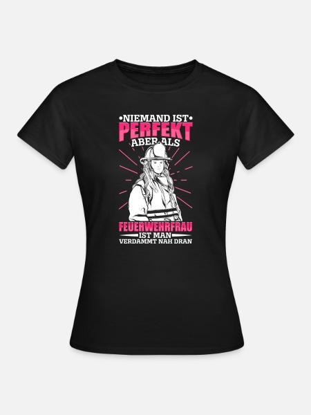 Feuerwehr - Frauen T-Shirt - Schwarz