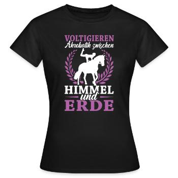 Voltigieren - Frauen T-Shirt - Schwarz - Vorne - AI Model Female 172 dark (172cm)