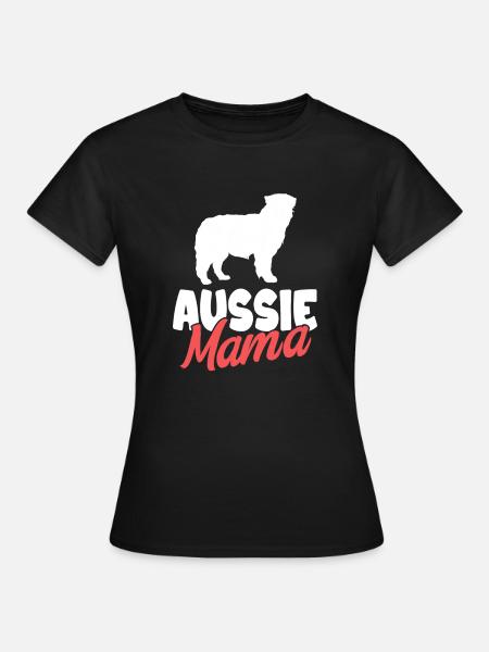 Australian Shepherd Geschenk Hunde - Frauen T-Shirt - Schwarz