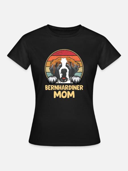 St. Bernard Chiens Cadeaux - T-shirt Femme - noir