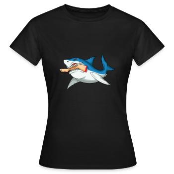 Leg surgery wheelchair lost leg - Women's T-Shirt - black - Front - AI Model Female 172 dark (172cm)