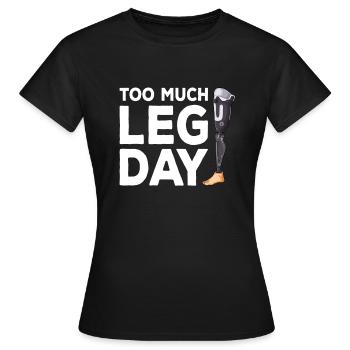 Leg surgery wheelchair lost leg - Women's T-Shirt - black - Front - AI Model Female 172 dark (172cm)