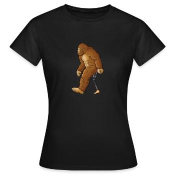Leg surgery wheelchair lost leg - Women's T-Shirt - black - Front - AI Model Female 172 dark (172cm)