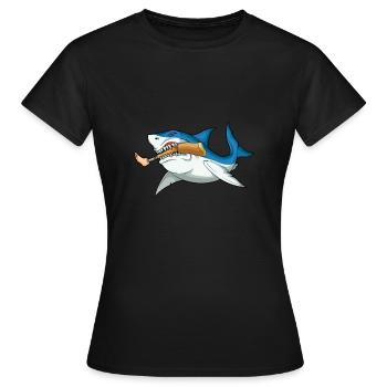 Leg surgery wheelchair lost leg - Women's T-Shirt - black - Front - AI Model Female 172 dark (172cm)