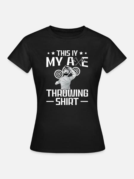 Axt Werfen - Frauen T-Shirt - Schwarz
