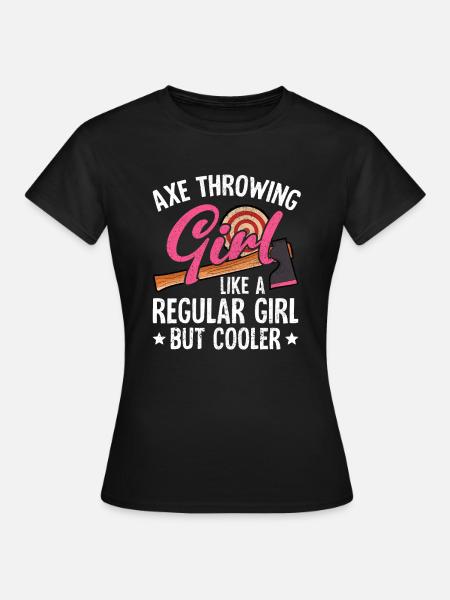 Axt Werfen - Frauen T-Shirt - Schwarz