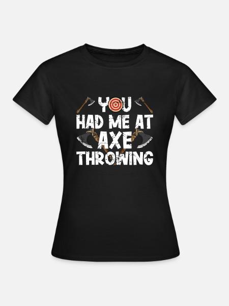 Axt Werfen - Frauen T-Shirt - Schwarz