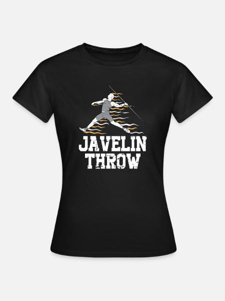 Speerwurfstrecker Leichtathletik Speerwerfer - Frauen T-Shirt - Schwarz