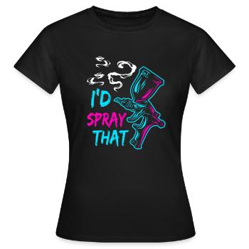 Auto Body Painter Auto Maler Sprayer - T-shirt Femme - noir - Devant - AI Model Female 172 dark (172cm)