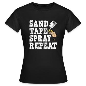 Auto Body Painter Auto Maler Sprayer - T-shirt Femme - noir - Devant - AI Model Female 172 dark (172cm)