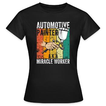 Auto Body Painter Auto Maler Sprayer - T-shirt Femme - noir - Devant - AI Model Female 172 dark (172cm)