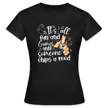 Klarinette Player Orchestra Musiker - Frauen T-Shirt - Schwarz - Vorne - AI Model Female 172 dark (172cm)