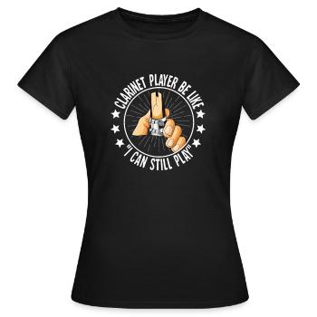 Klarinette Player Orchestra Musiker - Frauen T-Shirt - Schwarz - Vorne - AI Model Female 172 dark (172cm)