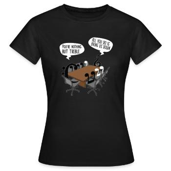 Klarinette Player Orchestra Musiker - Frauen T-Shirt - Schwarz - Vorne - AI Model Female 172 dark (172cm)