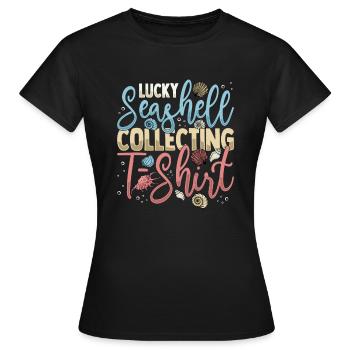 Collecting shells - Women's T-Shirt - black - Front - AI Model Female 172 dark (172cm)