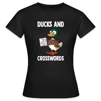 Résoudre des mots croisés - T-shirt Femme - noir - Devant - AI Model Female 172 dark (172cm)
