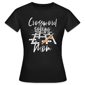 Résoudre des mots croisés - T-shirt Femme - noir - Devant - AI Model Female 172 dark (172cm)