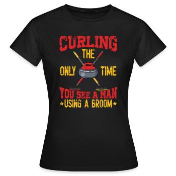 Locken - Frauen T-Shirt - Schwarz - Vorne - AI Model Female 172 dark (172cm)