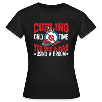 Locken - Frauen T-Shirt - Schwarz - Vorne - AI Model Female 172 dark (172cm)