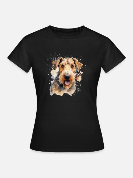 Airedale Terrier - Koszulka damska - czarny