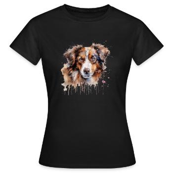 Berger australien - T-shirt Femme - noir - Devant - AI Model Female 172 dark (172cm)