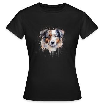 Berger australien - T-shirt Femme - noir - Devant - AI Model Female 172 dark (172cm)
