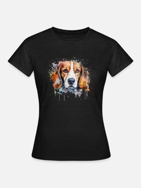 Beagle - Frauen T-Shirt - Schwarz