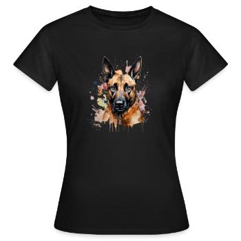 Belgian Malinois - Frauen T-Shirt - Schwarz - Vorne - AI Model Female 172 dark (172cm)