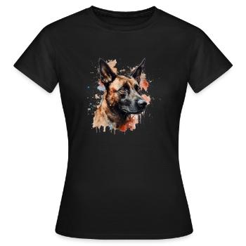Belgian Malinois - Frauen T-Shirt - Schwarz - Vorne - AI Model Female 172 dark (172cm)