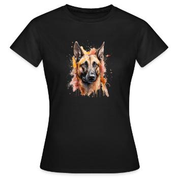 Belgian Malinois - Frauen T-Shirt - Schwarz - Vorne - AI Model Female 172 dark (172cm)