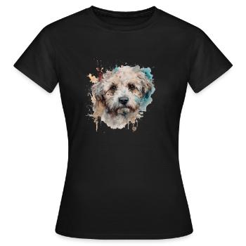 Bolonka Zwetna - Frauen T-Shirt - Schwarz - Vorne - AI Model Female 172 dark (172cm)