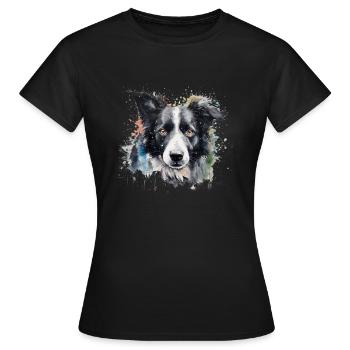 Border Collie - T-shirt Femme - noir - Devant - AI Model Female 172 dark (172cm)