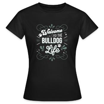 Bulldog - Frauen T-Shirt - Schwarz - Vorne - AI Model Female 172 dark (172cm)