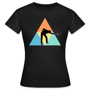 Billard - Frauen T-Shirt - Schwarz - Vorne - AI Model Female 172 dark (172cm)