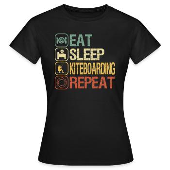 Kiter - Frauen T-Shirt - Schwarz - Vorne - AI Model Female 172 dark (172cm)