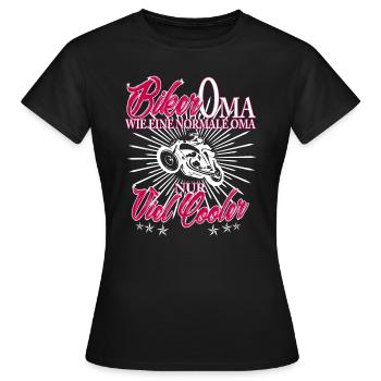 Grand-mère motard - T-shirt Femme - noir - Devant - AI Model Female 172 dark (172cm)