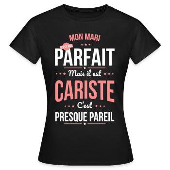 Mon mari n'est pas parfait mais il est cariste - T-shirt Femme - noir - Devant - AI Model Female 172 dark (172cm)