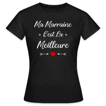 Ma marraine c'est la meilleure - T-shirt Femme - noir - Devant - AI Model Female 172 dark (172cm)
